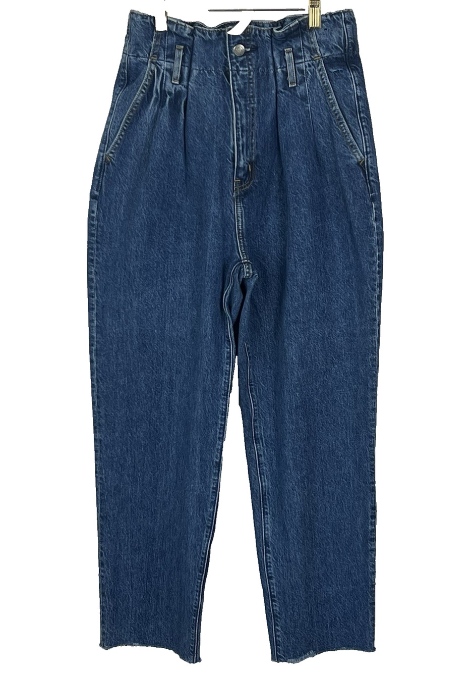 Abercrombie & Fitch Jeans Women's Size 27 R High Rise Mom Paperbag Raw Hem